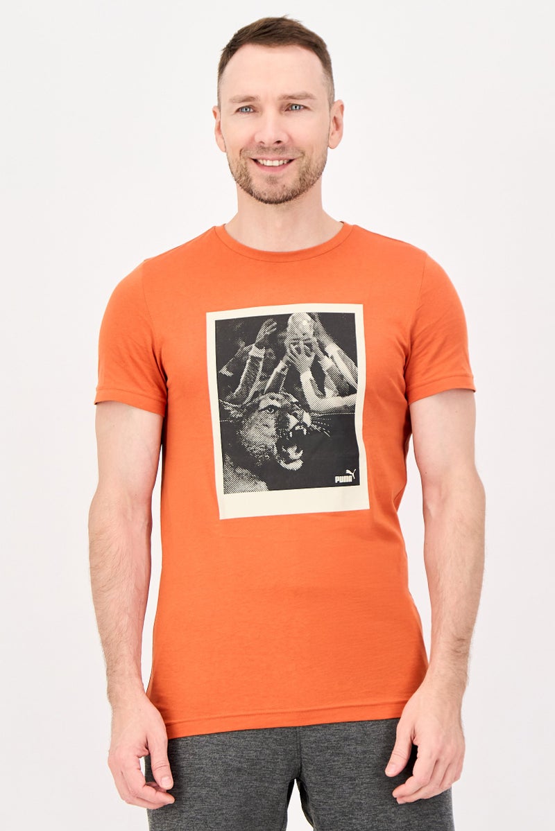 PUMA Men Slim Fit Short Sleeve Outdoor T-shirt, Rust - Image 1